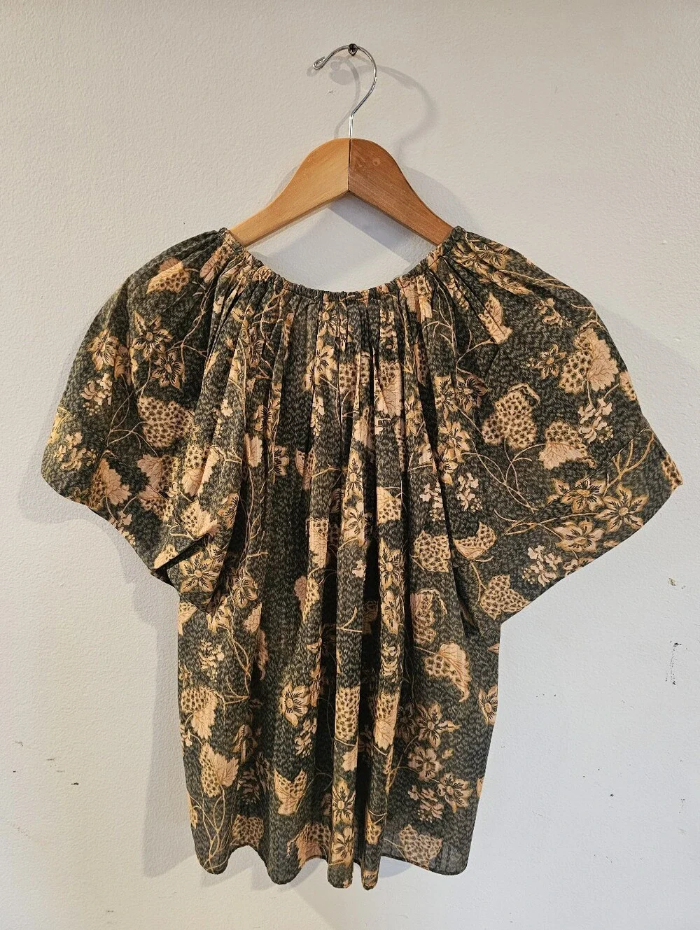 Ulla Johnson Sena Short Sleeve Cotton Blend Top